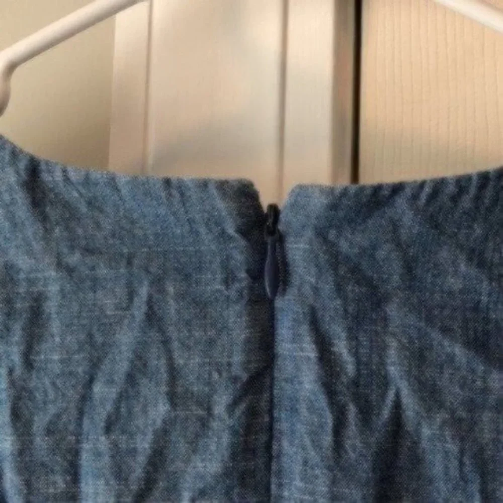 J. Crew Factory Denim Chambray Tie Sleeve Dress_8